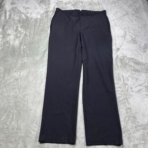 DUNNING Mens Golf Pants Black 36x32 Flat Front Stretch Polyester Spandex